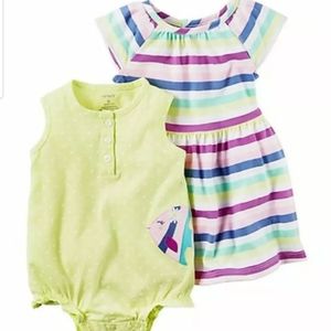 Carter's Two-Pack Dress And Romper Set 6 Months